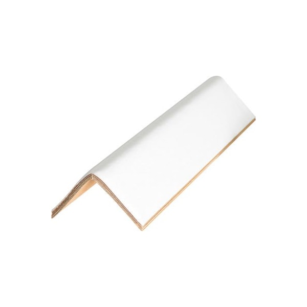 The Packaging Wholesalers Medium Duty Edge Protectors 2W x 2D x 48L .16 Thick White 40/Pack VBDEP2248160BX - main